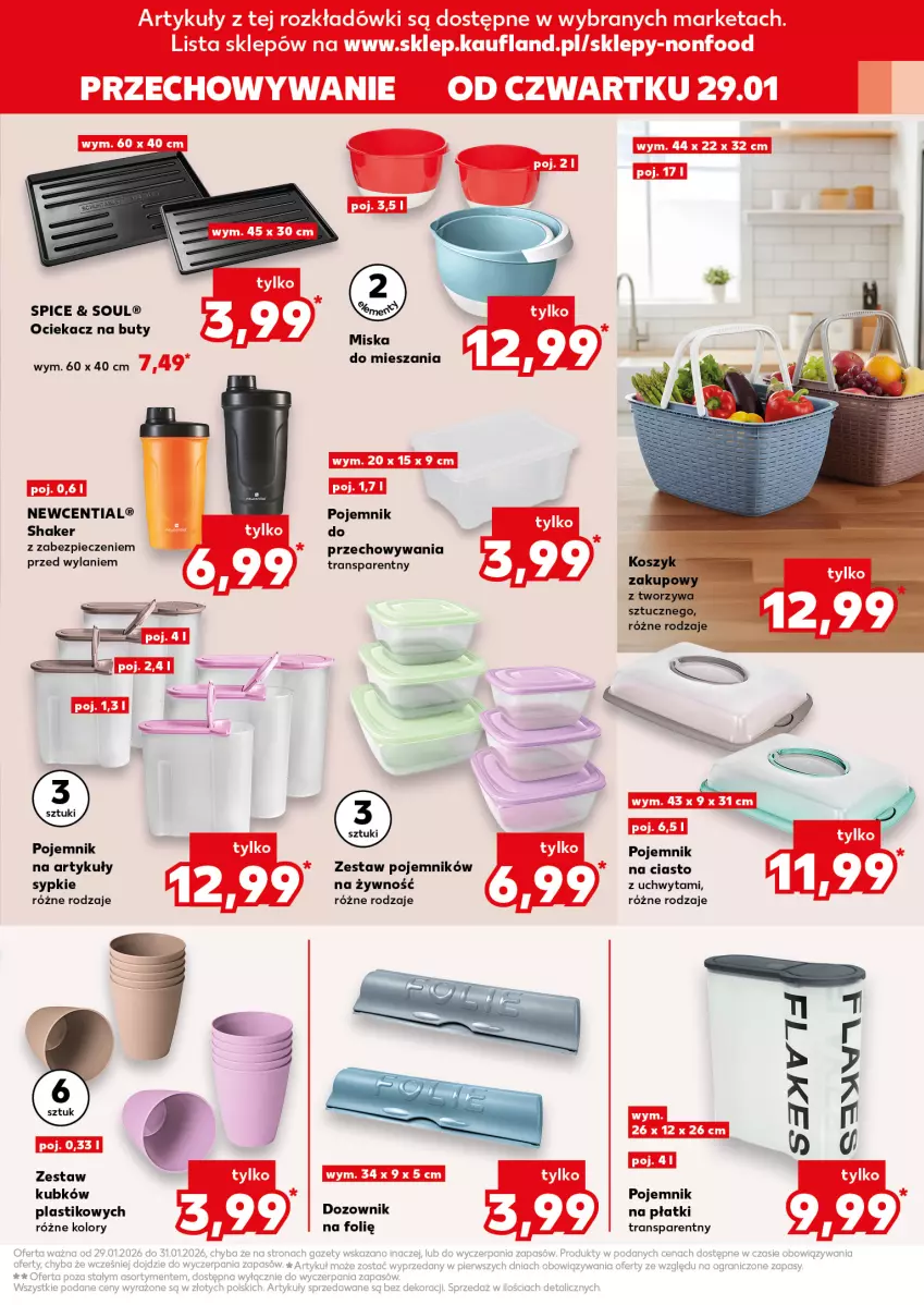 Gazetka promocyjna Kaufland - Kaufland - ważna 29.01 do 04.02.2026 - strona 15 - produkty: Buty, Dozownik, Ociekacz, Piec, Pojemnik, Pojemnik do przechowywania, Pojemnik na ciasto, Tran