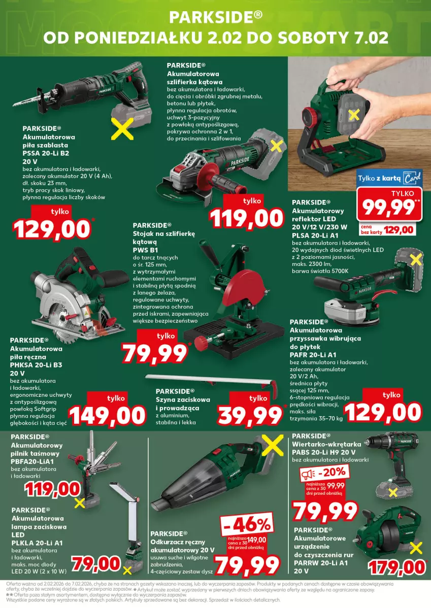 Gazetka promocyjna Kaufland - Kaufland - ważna 29.01 do 04.02.2026 - strona 17 - produkty: Akumulator, Fa, Koc, Lampa, LG, Odkurzacz, Oreo, Parkside, Piec, Pilnik, Pokrywa, Reflektor, Reflektor LED, Stojak, Szlifierka, Szlifierka kątowa, Szyna, Tarka, Uchwyty, Wkręt, Wkrętarka