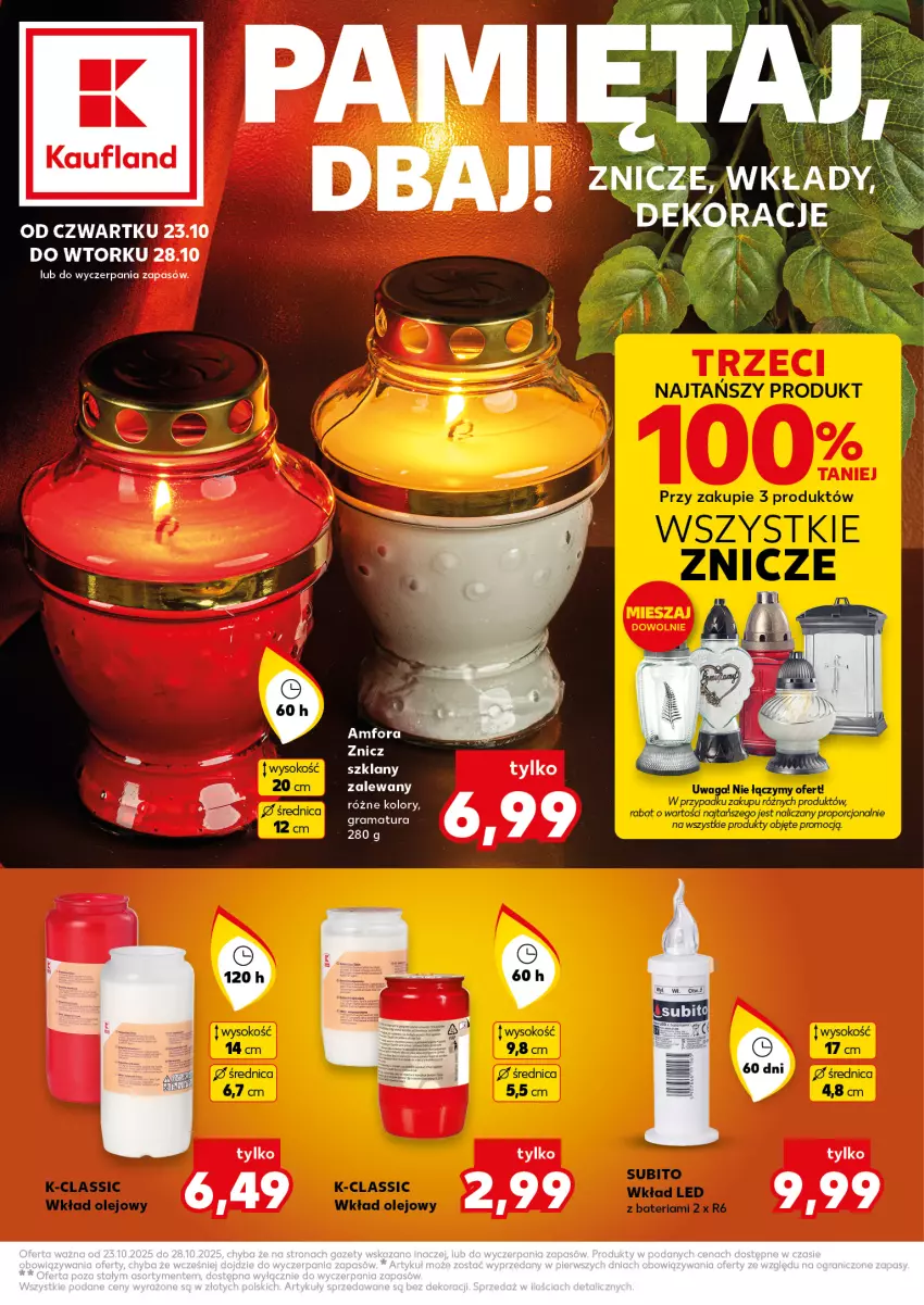 Gazetka promocyjna Kaufland - Kaufland - ważna 23.10 do 28.10.2025 - strona 1 - produkty: Gra, Rama, Znicz