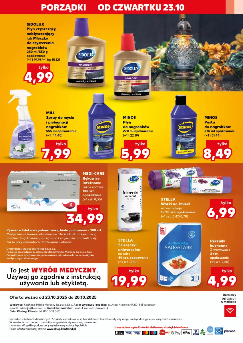 Gazetka promocyjna Kaufland - Kaufland - ważna 23.10 do 28.10.2025 - strona 18 - produkty: Dres, Mleczko, Sidolux, Sok, Worki na śmiec, Worki na śmieci