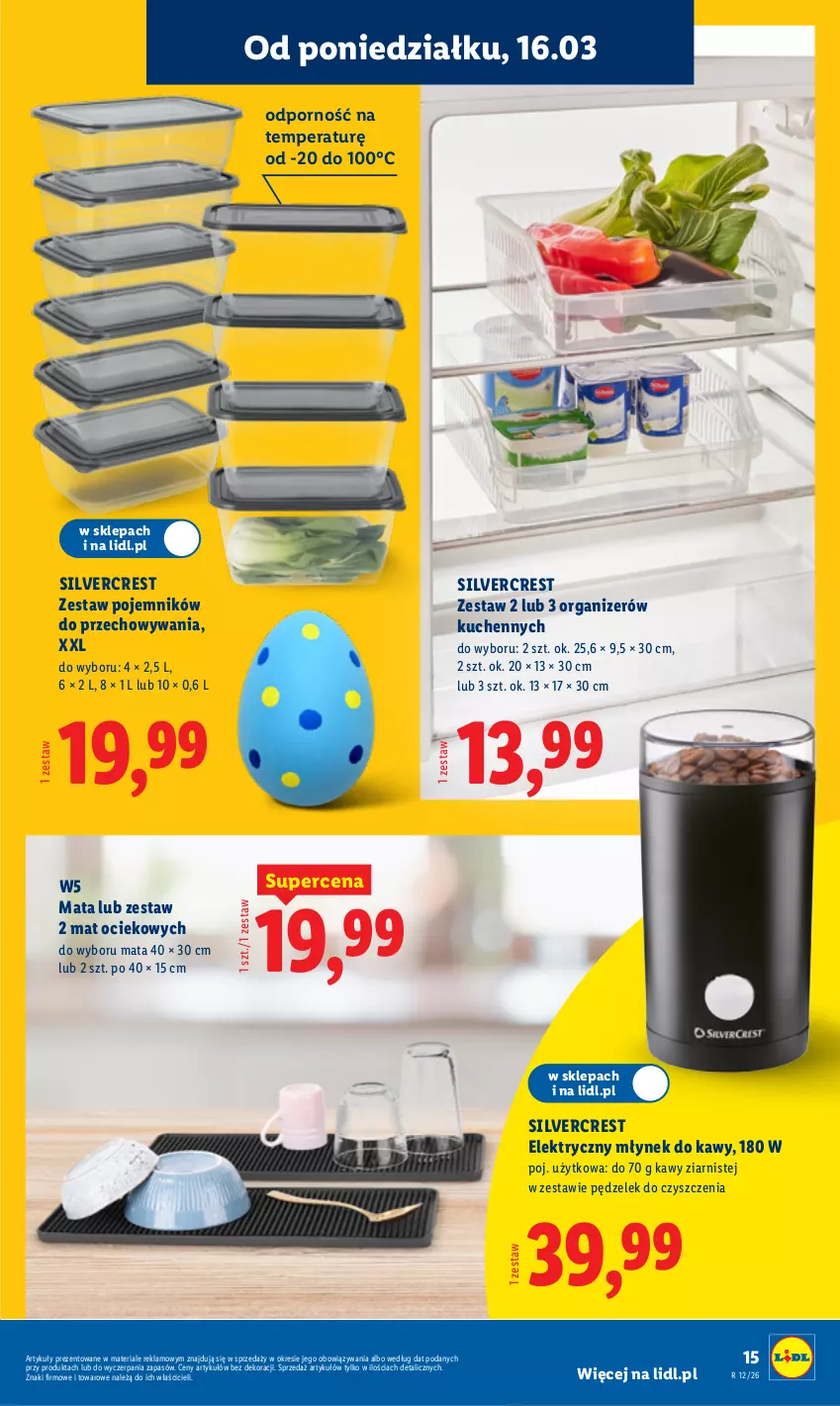 Gazetka promocyjna Lidl - Oferta ważna od 16.03 - ważna 16.03 do 21.03.2026 - strona 17 - produkty: Młynek, Młynek do kawy, Organizer, Pojemnik, Por, Silvercrest