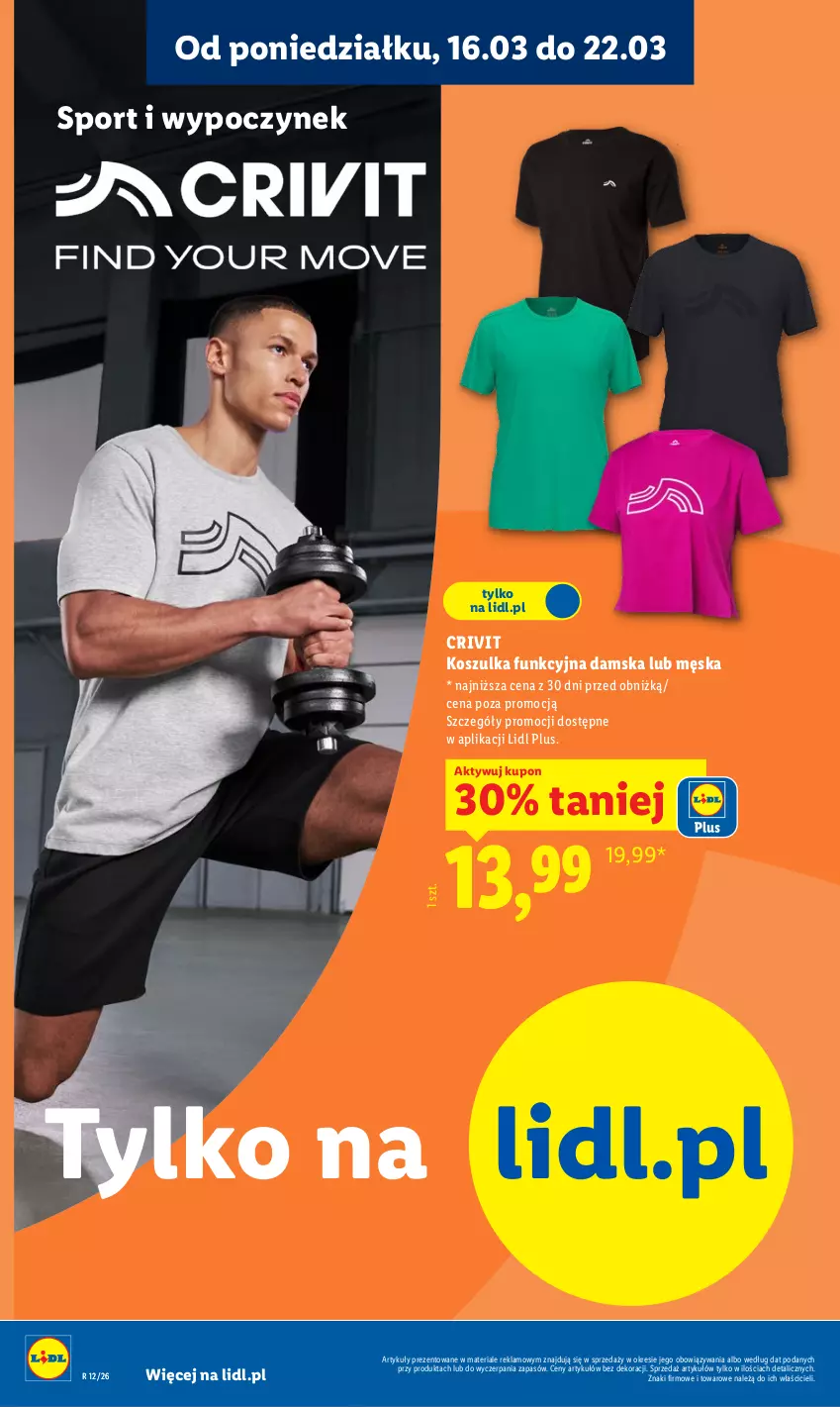 Gazetka promocyjna Lidl - Oferta ważna od 16.03 - ważna 16.03 do 21.03.2026 - strona 24 - produkty: Kosz, Koszulka, Koszulka funkcyjna, Por, Sport