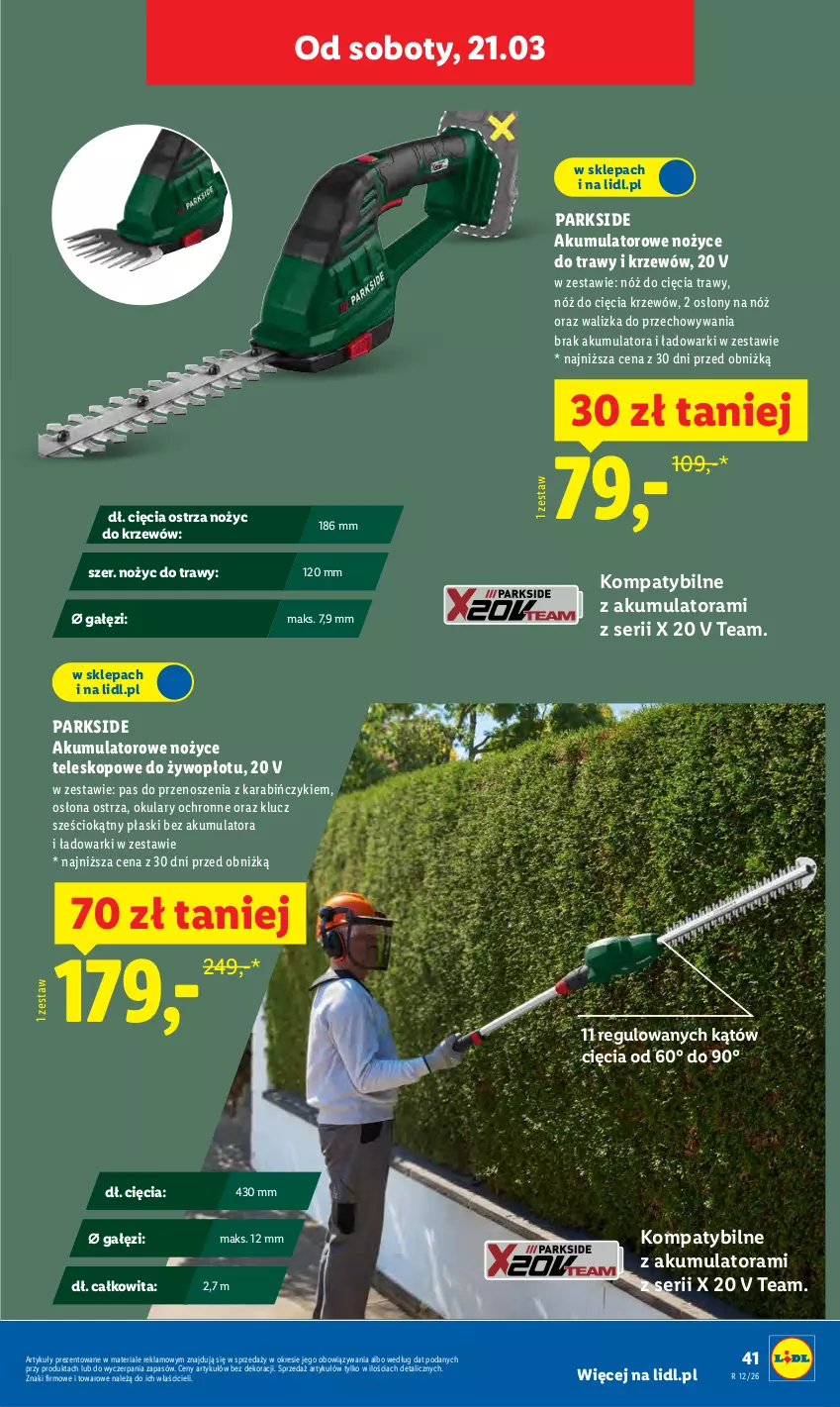 Gazetka promocyjna Lidl - Oferta ważna od 16.03 - ważna 16.03 do 21.03.2026 - strona 49 - produkty: Akumulator, Noż, Nożyce, Okulary ochronne, Parkside, Ser, Teleskop, Walizka