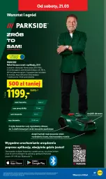 Gazetka promocyjna Lidl - Oferta ważna od 16.03 - Gazetka - ważna od 21.03 do 21.03.2026 - strona 45 - produkty: Parkside, Noż, Gra, Przewód, Ryba, Kosz, Robot, Haczyk, Nawóz, Ogród, Akumulator