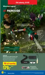 Gazetka promocyjna Lidl - Oferta ważna od 16.03 - Gazetka - ważna od 21.03 do 21.03.2026 - strona 48 - produkty: Parkside, Okulary ochronne, Ser, Warka, Pasek, LANA, Olej, Ogród, Akumulator