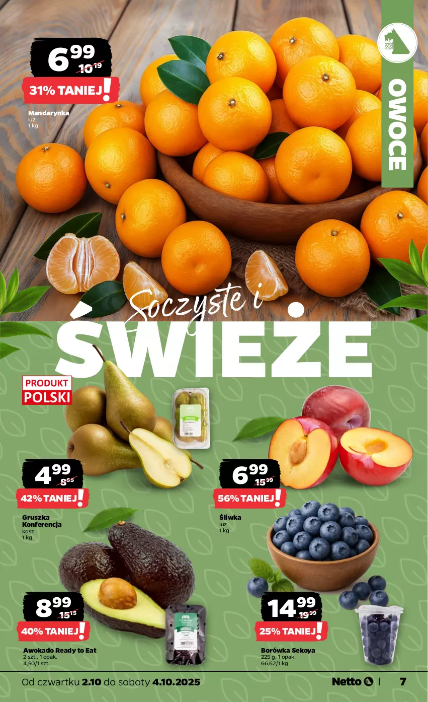 Gazetka promocyjna Netto - Od Czwartku - ważna 02.10 do 04.10.2025 - strona 7 - produkty: Borówka, Kosz, Owoce, SEKO