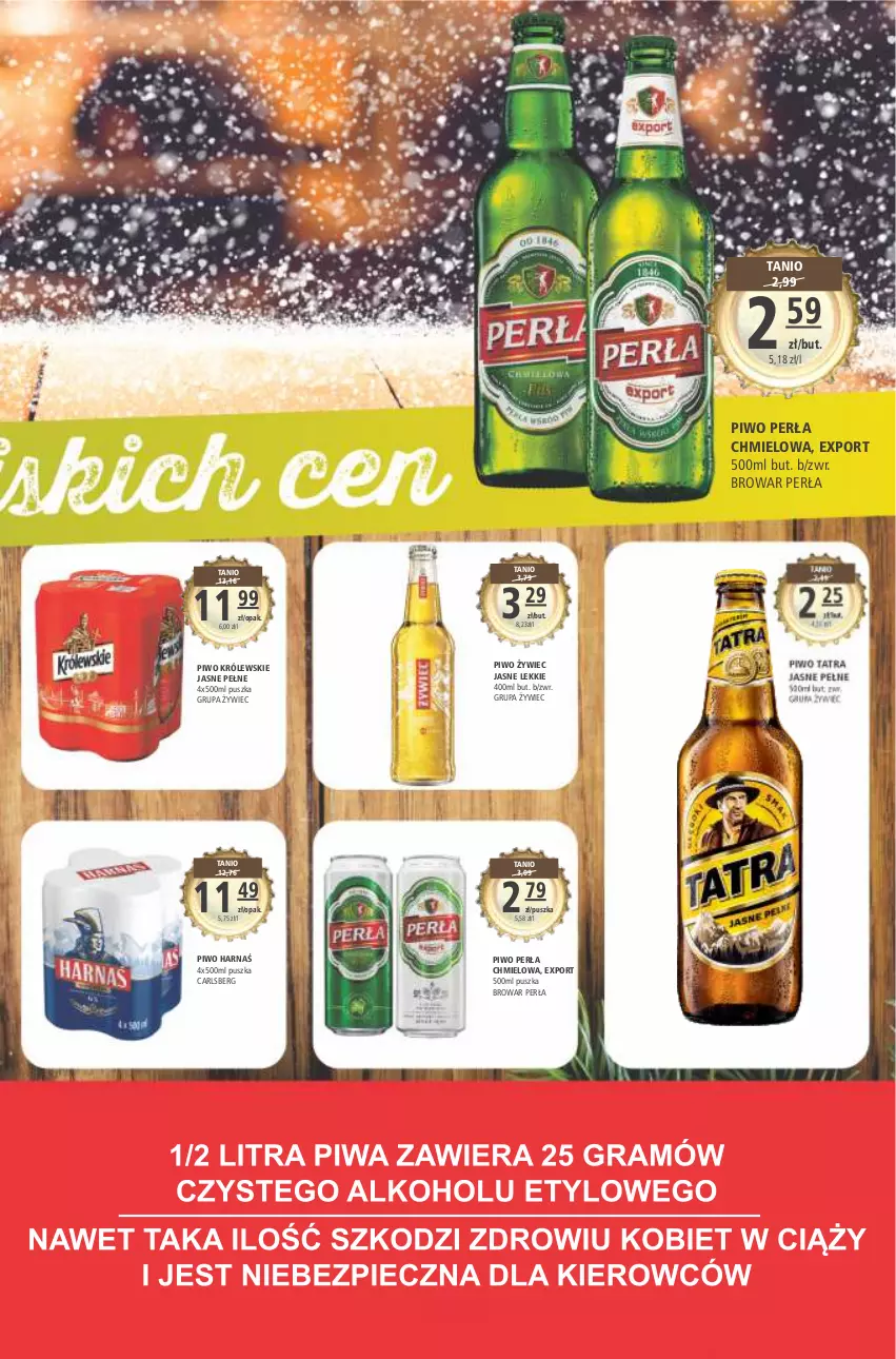 Gazetka promocyjna Arhelan - Gazetka - ważna 14.01 do 23.01.2022 - strona 19 - produkty: Carlsberg, Harnaś, Królewski, Perła, Piwo, Por