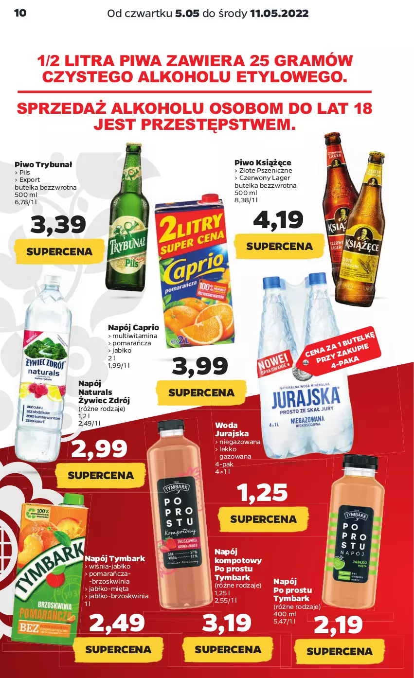 Gazetka promocyjna Netto - Gazetka spożywcza 5.05-11.05 - ważna 05.05 do 11.05.2022 - strona 10 - produkty: Gra, Książęce, Mięta, Napój, Piwa, Piwo, Por, Tymbark, Woda