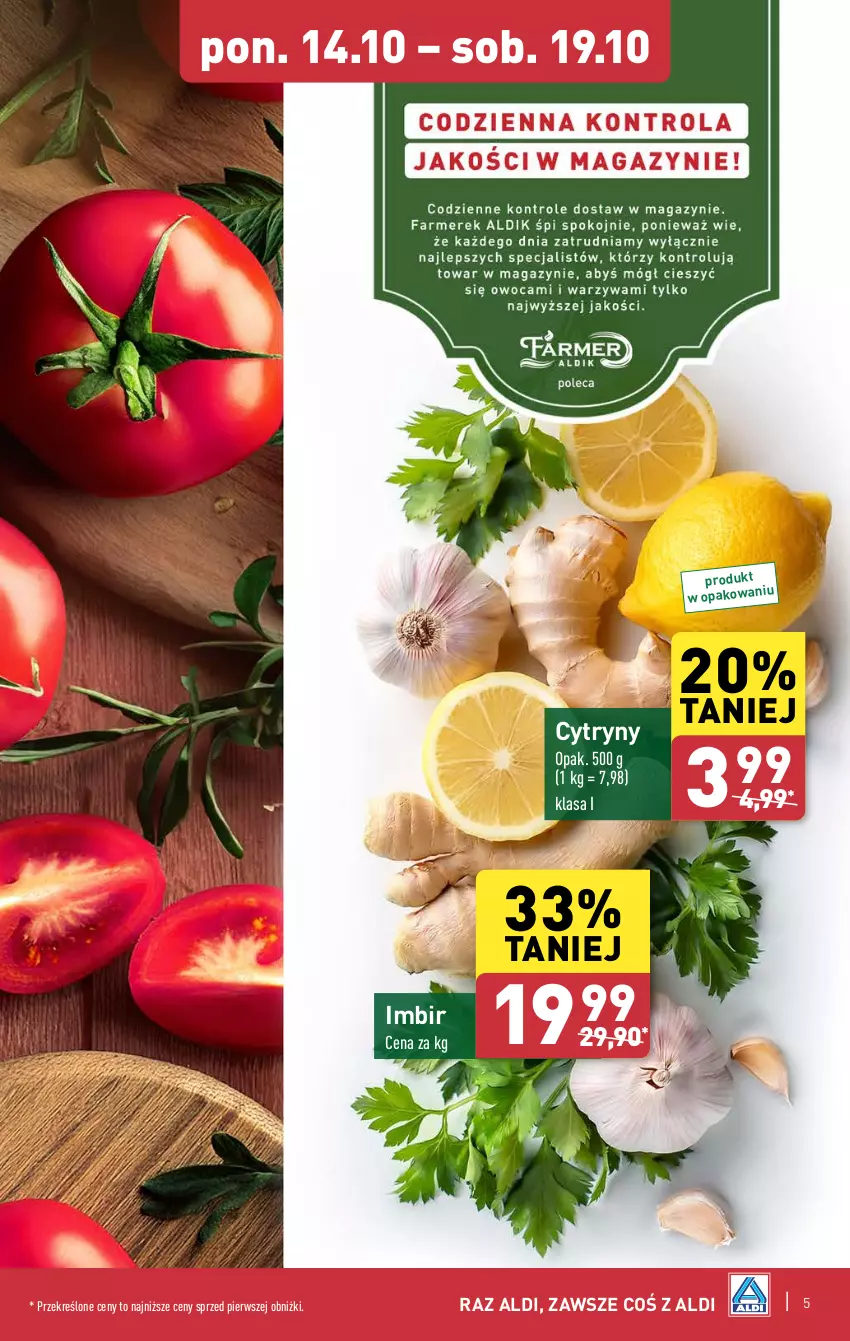 Gazetka promocyjna Aldi - Pełna oferta - ważna 14.10 do 19.10.2024 - strona 5 - produkty: Cytryny, Imbir