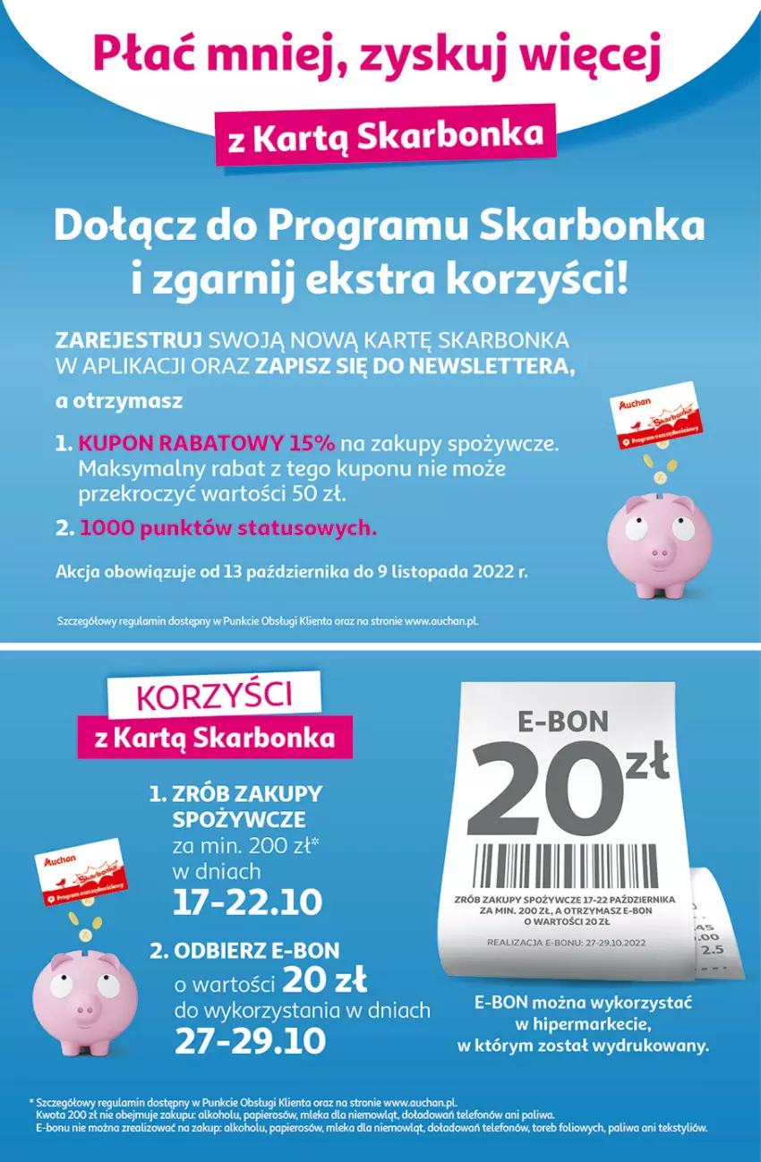 Gazetka promocyjna Auchan - Gazetka Koszyk Oszczędności Auchan Hipermarkety - ważna 13.10 do 19.10.2022 - strona 30 - produkty: Gra, Papier, Telefon, Tera, Top