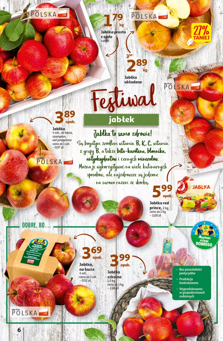 Gazetka promocyjna Auchan - Gazetka Koszyk Oszczędności Auchan Hipermarkety - ważna 13.10 do 19.10.2022 - strona 6 - produkty: Jabłka, Zdrowie