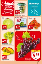 Gazetka promocyjna Auchan - Gazetka Koszyk Oszczędności Auchan Hipermarkety - Gazetka - ważna od 19.10 do 19.10.2022 - strona 7 - produkty: Winogrona, Wino, Mango, Pomidory, Szpinak, LG