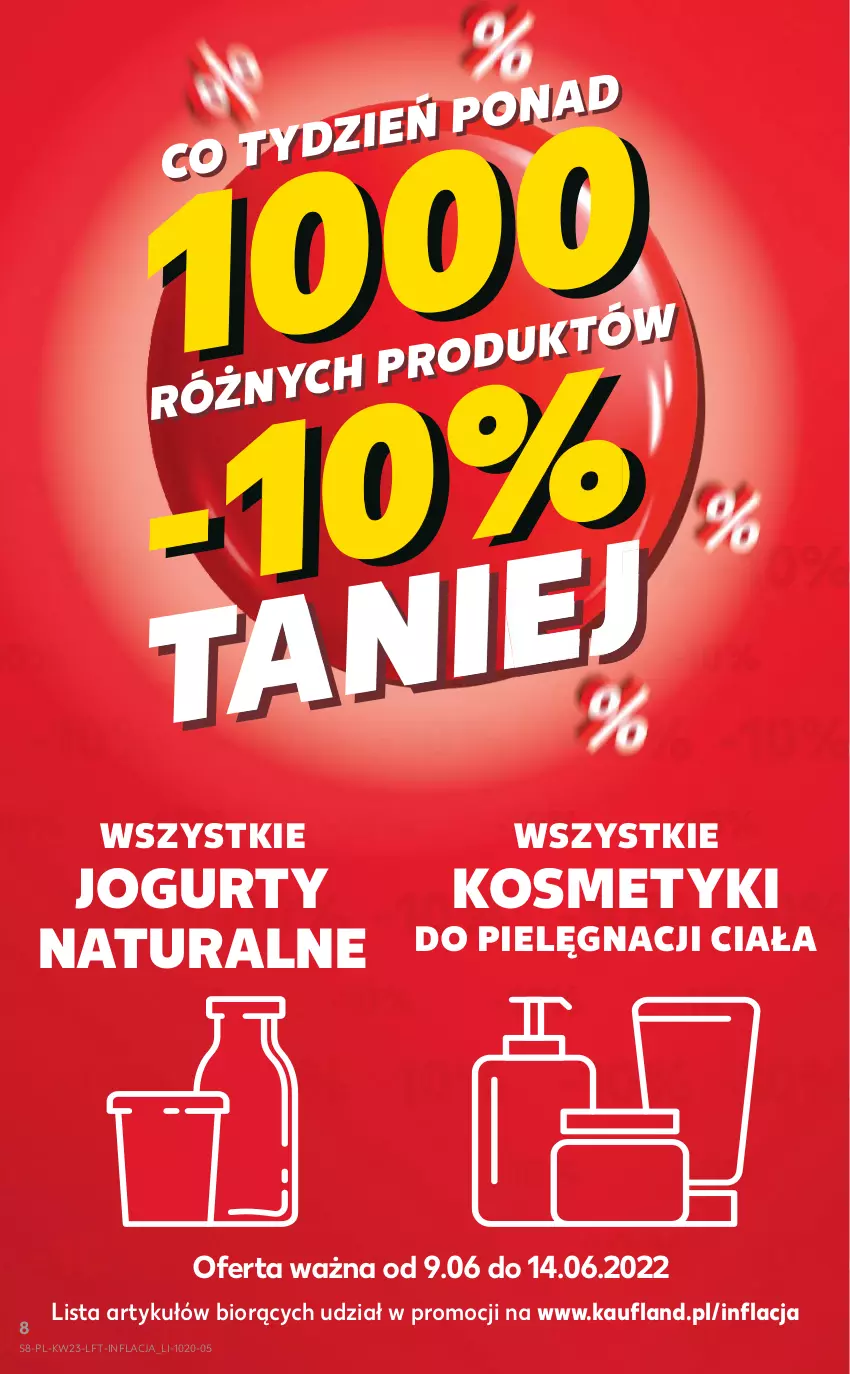 Gazetka promocyjna Kaufland - OFERTA TYGODNIA - ważna 09.06 do 14.06.2022 - strona 8 - produkty: Jogurt, Kosmetyki do pielęgnacji