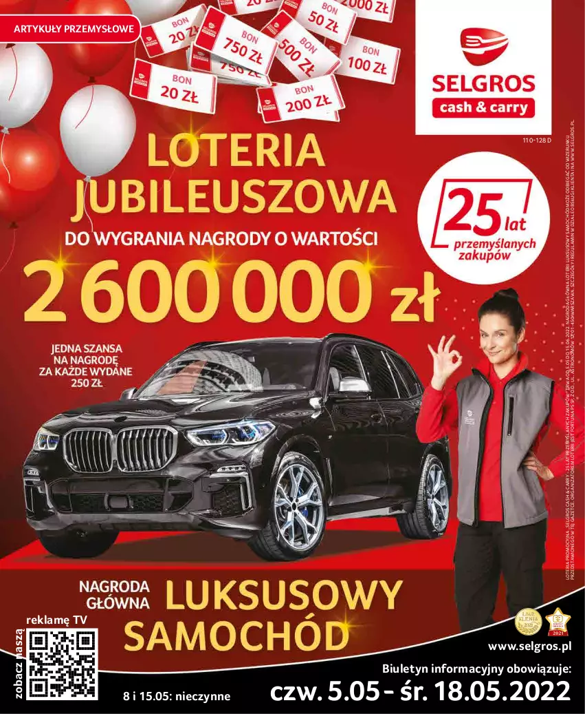 Gazetka promocyjna Selgros - Oferta przemysłowa - ważna 05.05 do 18.05.2022 - strona 1 - produkty: Fortuna, LG, Samochód