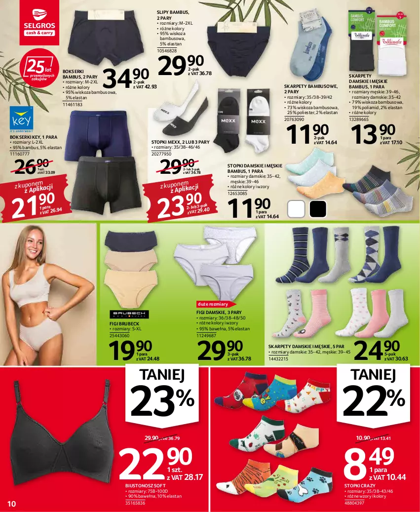 Gazetka promocyjna Selgros - Oferta przemysłowa - ważna 05.05 do 18.05.2022 - strona 10 - produkty: Biustonosz, Bokserki, Figi, Karp, Mexx, Ser, Slipy, Top, Wełna