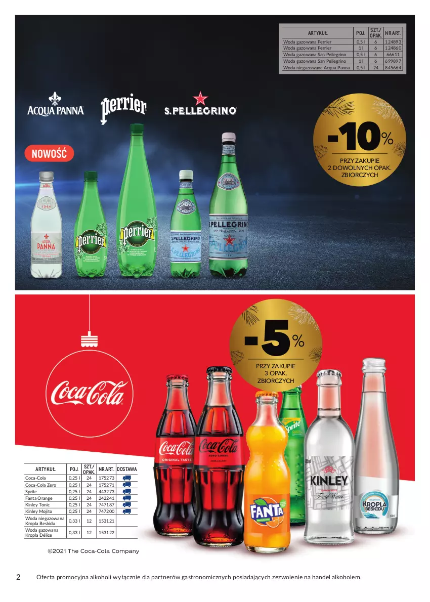 Gazetka promocyjna Makro - [Oferta specjalna] Alkohole zimowa oferta - ważna 16.11.2021 do 31.01.2022 - strona 2 - produkty: Acqua Panna, Alkohole, Coca-Cola, Fa, Fanta, Sprite, Woda, Woda gazowana, Woda niegazowana