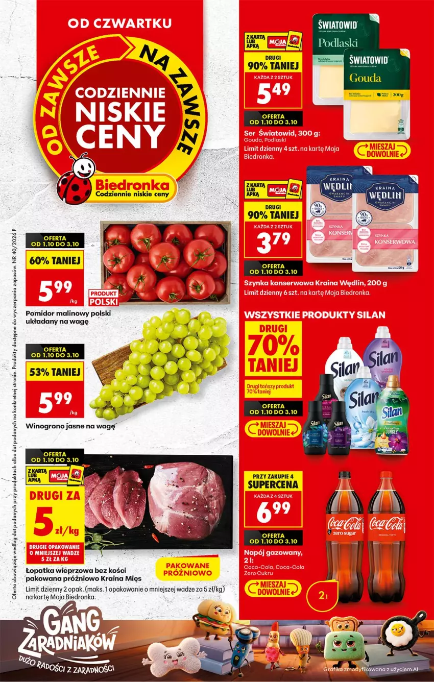 Gazetka promocyjna Biedronka - Od Czwartku - ważna 01.10 do 03.10.2026 - strona 1 - produkty: Kret, Podlaski, Pomidor malinowy, Wino