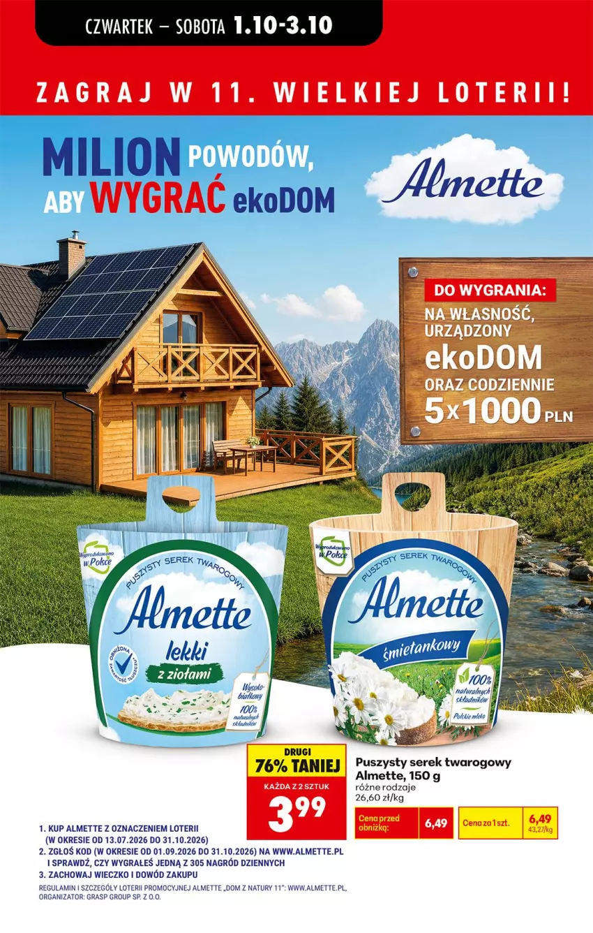 Gazetka promocyjna Biedronka - Od Czwartku - ważna 01.10 do 03.10.2026 - strona 21 - produkty: Almette, Fa, Gra, Ser, Serek, Serek twarogowy