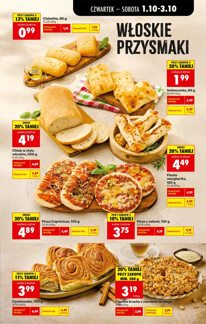 Gazetka promocyjna Biedronka - Od Czwartku - ważna 01.10 do 03.10.2026 - strona 35 - produkty: Chia, Chleb, Ciabatta, Pizza, Salami