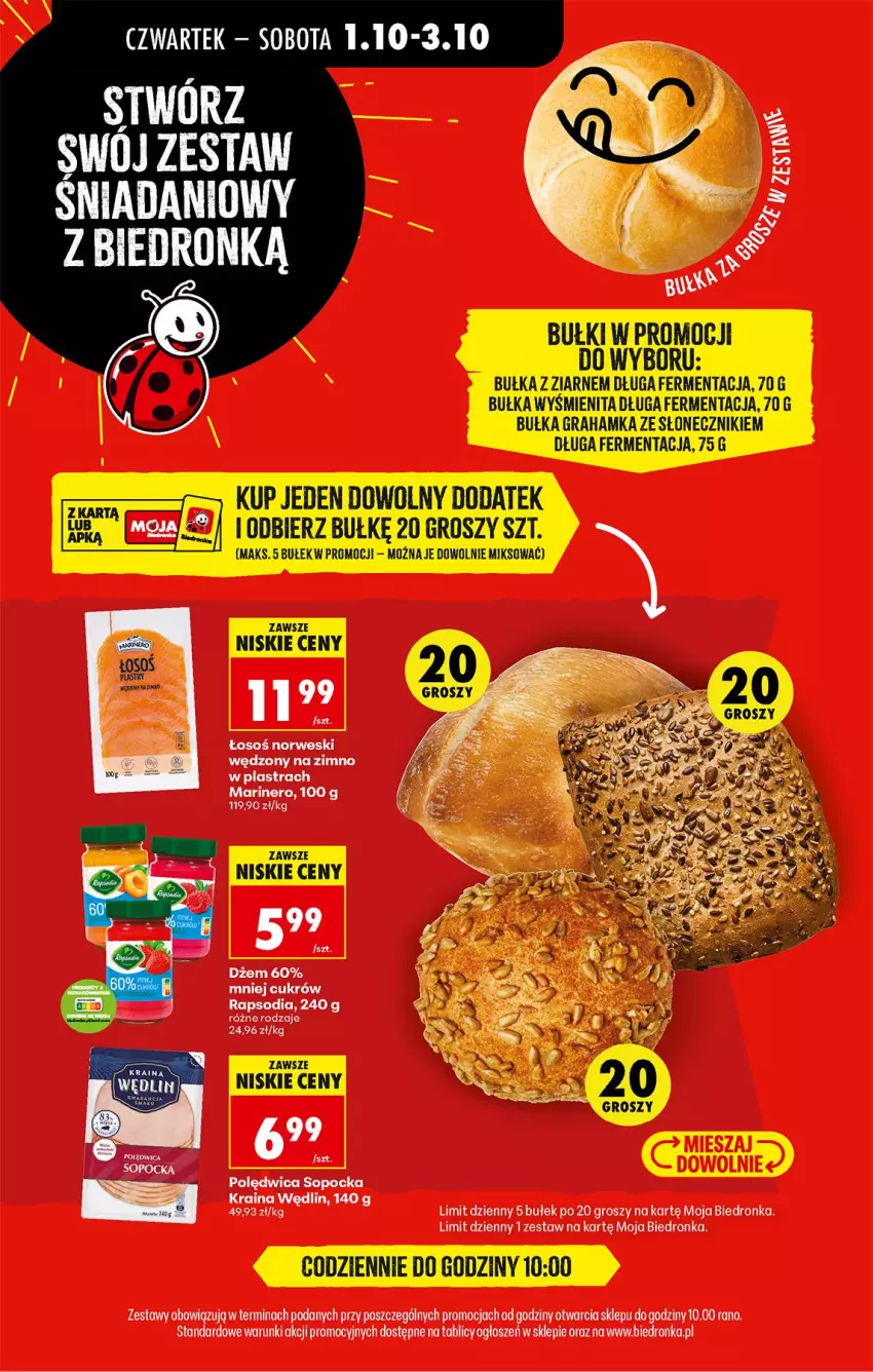 Gazetka promocyjna Biedronka - Od Czwartku - ważna 01.10 do 03.10.2026 - strona 39 - produkty: Bułka, Bułka grahamka, Dżem, Gra, Polędwica