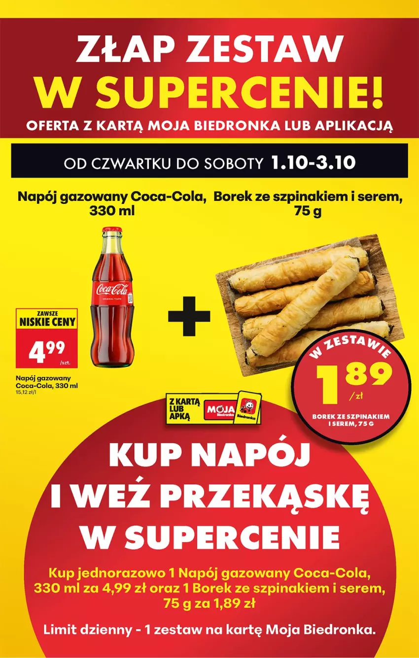 Gazetka promocyjna Biedronka - Od Czwartku - ważna 01.10 do 03.10.2026 - strona 44 - produkty: Coca-Cola, Fa, Napój, Napój gazowany, Ser, Szpinak