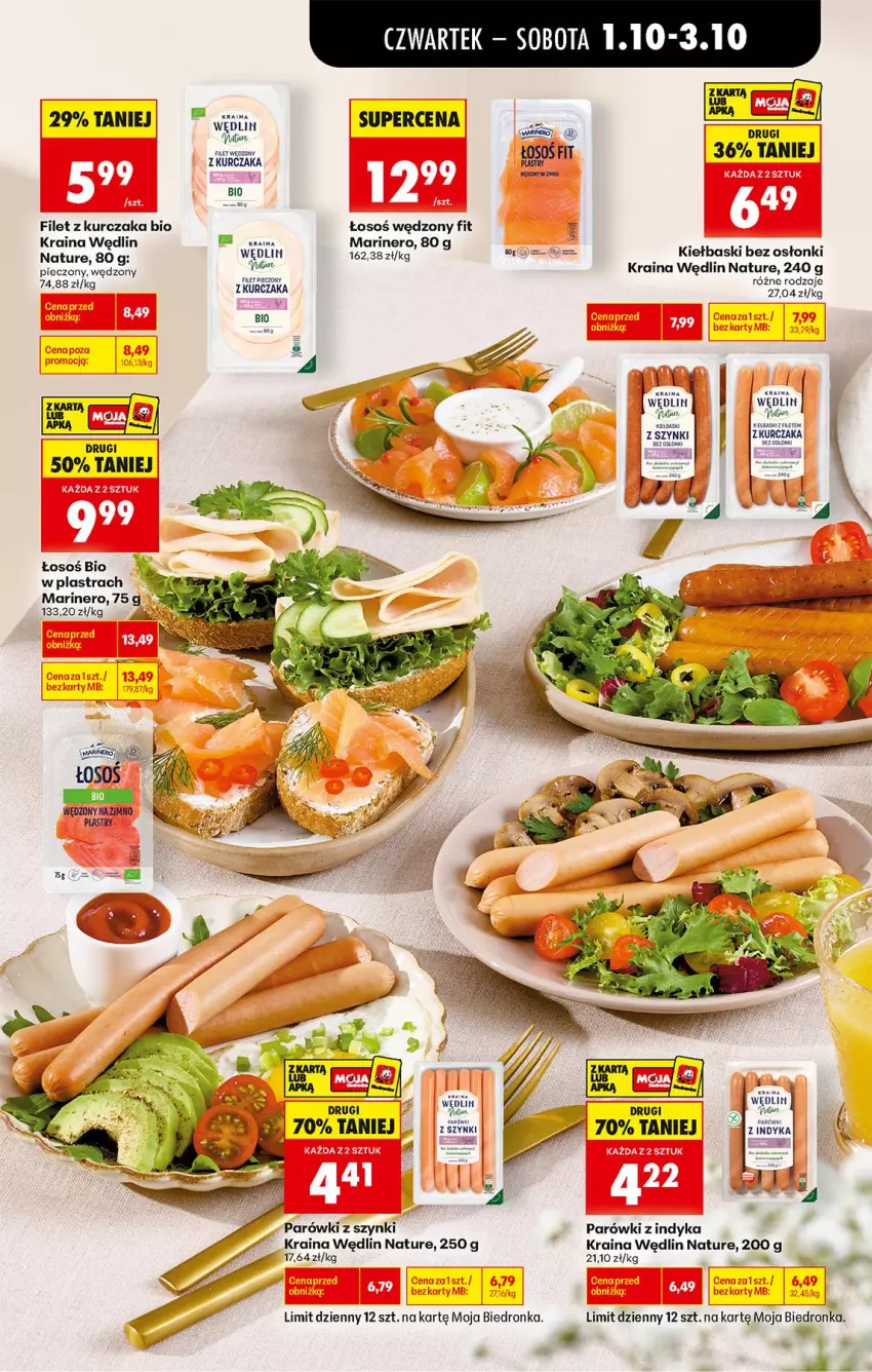Gazetka promocyjna Biedronka - Od Czwartku - ważna 01.10 do 03.10.2026 - strona 49 - produkty: Fa, Kaki, Kurczak, Parówki, Parówki z indyka, Parówki z szynki, Piec