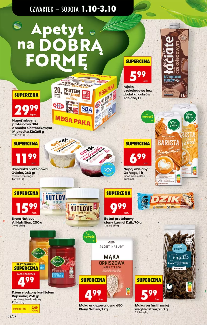 Gazetka promocyjna Biedronka - Od Czwartku - ważna 01.10 do 03.10.2026 - strona 50 - produkty: Baton, Dżem, Fa, Koc, Kosz, Ksylitol, Mąka, Makaron, Mango, Mleko, Mlekovita, Napój, Napój mleczny, Owsianka