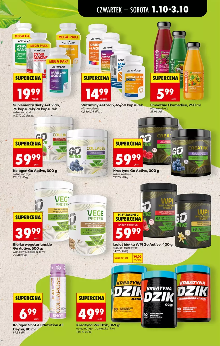 Gazetka promocyjna Biedronka - Od Czwartku - ważna 01.10 do 03.10.2026 - strona 51 - produkty: Cynk, Kiwi, Kolagen, Mango, Smoothie