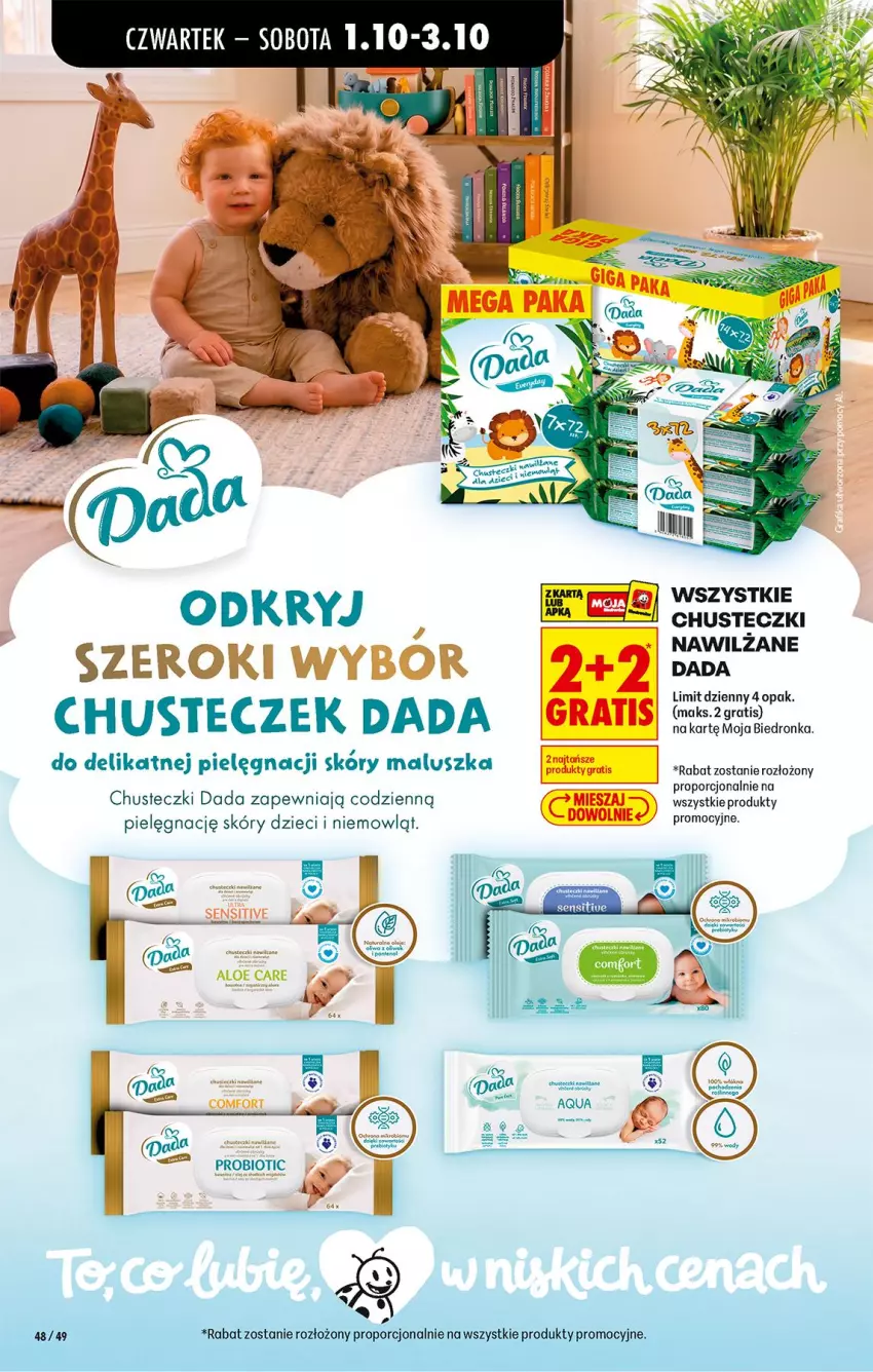 Gazetka promocyjna Biedronka - Od Czwartku - ważna 01.10 do 03.10.2026 - strona 68 - produkty: Chusteczki, Dada, Dzieci, Gra, Por