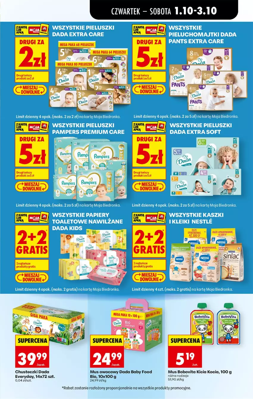 Gazetka promocyjna Biedronka - Od Czwartku - ważna 01.10 do 03.10.2026 - strona 69 - produkty: BoboVita, Chusteczki, Dada, Koc, Mus, Por