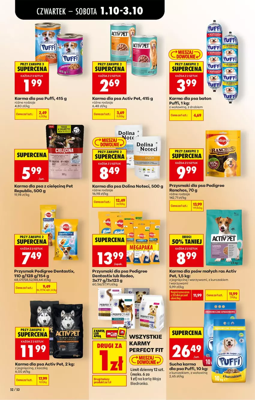 Gazetka promocyjna Biedronka - Od Czwartku - ważna 01.10 do 03.10.2026 - strona 74 - produkty: Baton, Gala, Kurczak, Pedigree, Przysmaki, Puf, Tera, Warzywa