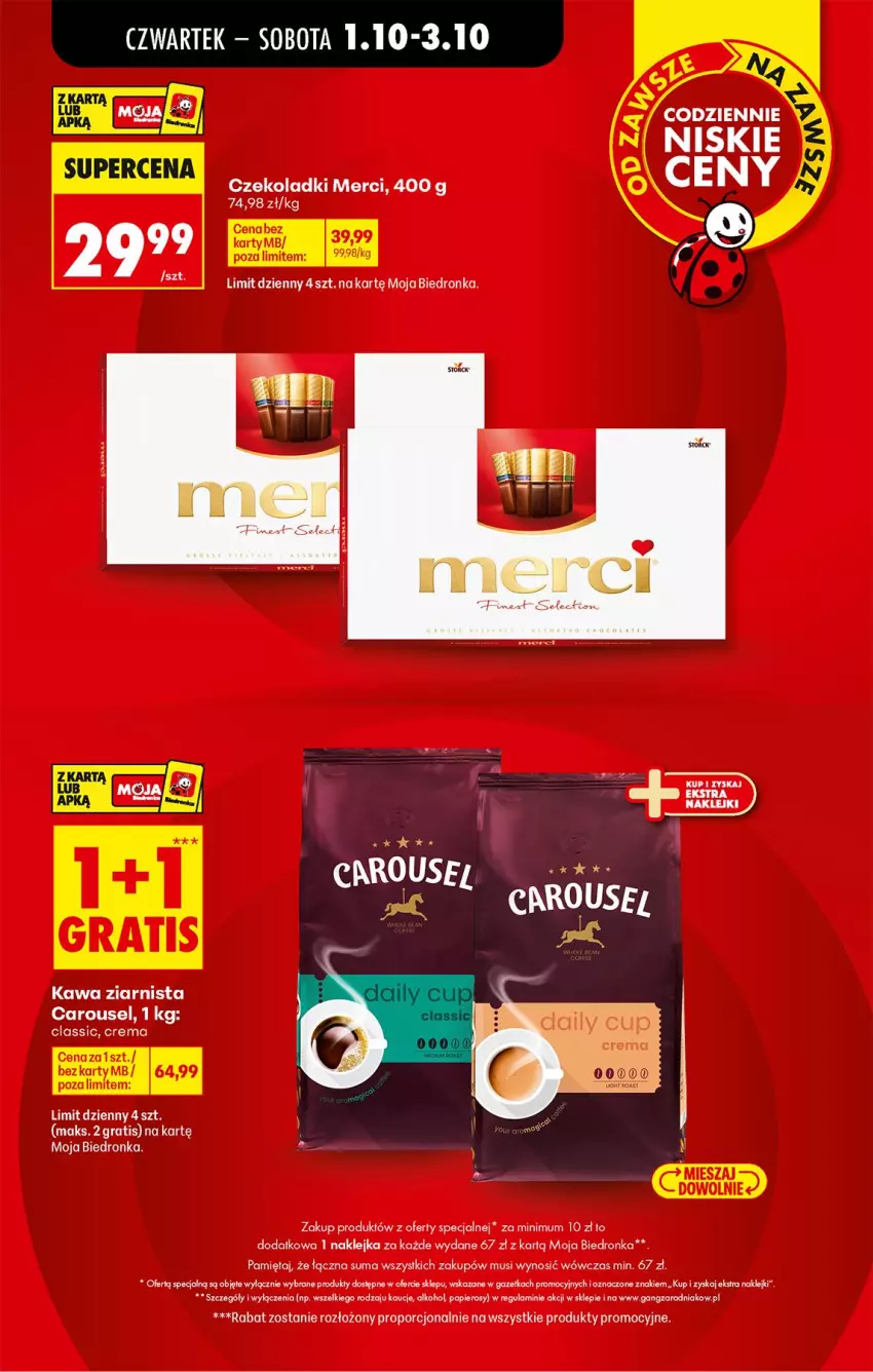 Gazetka promocyjna Biedronka - Od Czwartku - ważna 01.10 do 03.10.2026 - strona 9 - produkty: Gra, Kawa, Kawa ziarnista, Klej, Merci, Mięta, Mus, Papier, Por