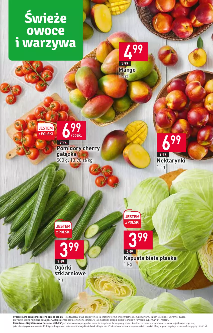 Gazetka promocyjna Stokrotka - Supermarket - ważna 10.08 do 16.08.2023 - strona 3 - produkty: Mango, Mięso, Nektar, Owoce, Pomidory, Warzywa
