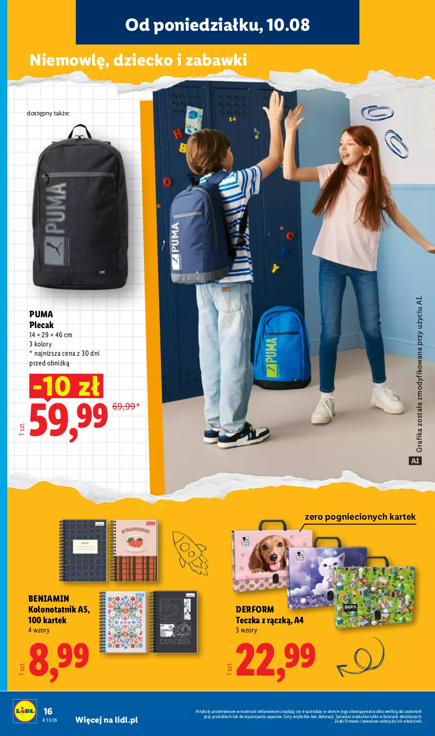 Gazetka promocyjna Lidl - Gazetka ważna od 10.08. do 14.08. - ważna 10.08 do 14.08.2026 - strona 20 - produkty: Gra, Grafika, Plecak, Puma