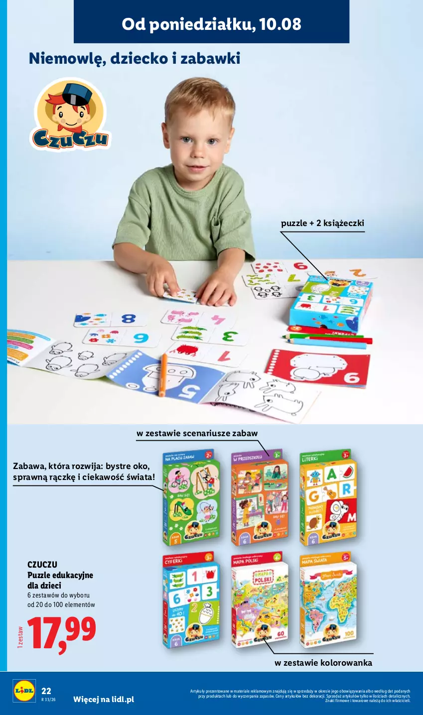 Gazetka promocyjna Lidl - Gazetka ważna od 10.08. do 14.08. - ważna 10.08 do 14.08.2026 - strona 26 - produkty: Dzieci, Kolorowanka, Puzzle