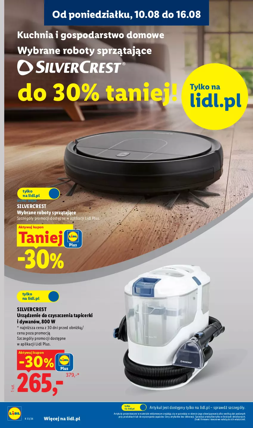Gazetka promocyjna Lidl - Gazetka ważna od 10.08. do 14.08. - ważna 10.08 do 14.08.2026 - strona 32 - produkty: Dywan, Kuchnia, Robot, Silvercrest