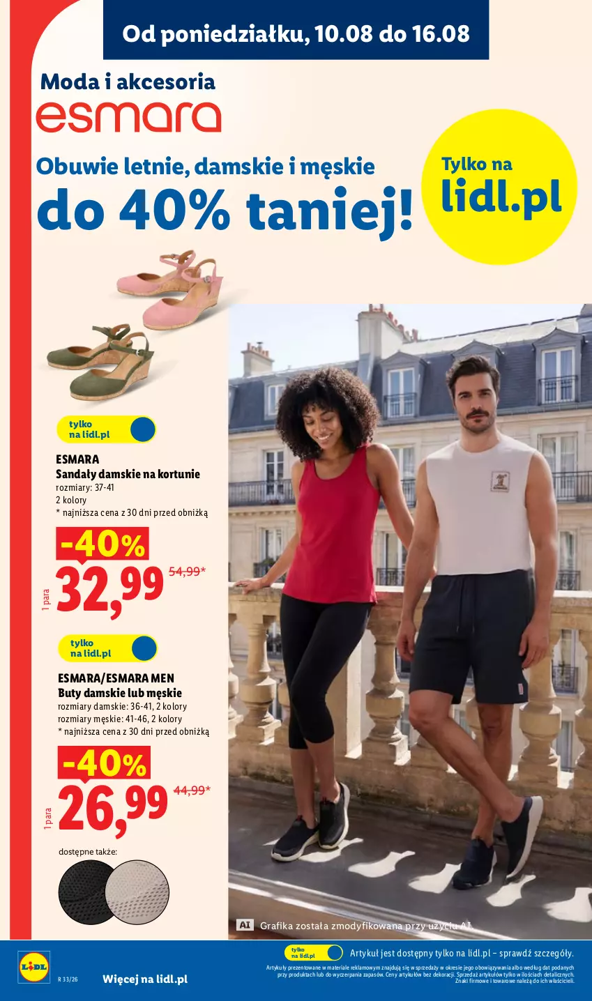 Gazetka promocyjna Lidl - Gazetka ważna od 10.08. do 14.08. - ważna 10.08 do 14.08.2026 - strona 34 - produkty: Buty, Gra, Grafika, Moda, Obuwie, Sandał