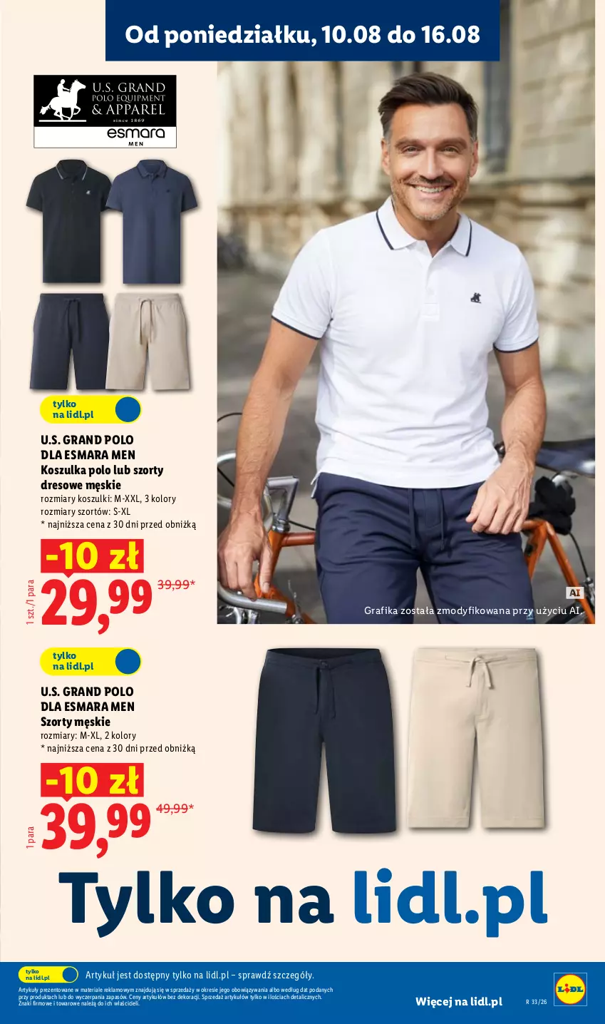Gazetka promocyjna Lidl - Gazetka ważna od 10.08. do 14.08. - ważna 10.08 do 14.08.2026 - strona 35 - produkty: Dres, Gra, Grafika, Kosz, Koszulka, Szorty