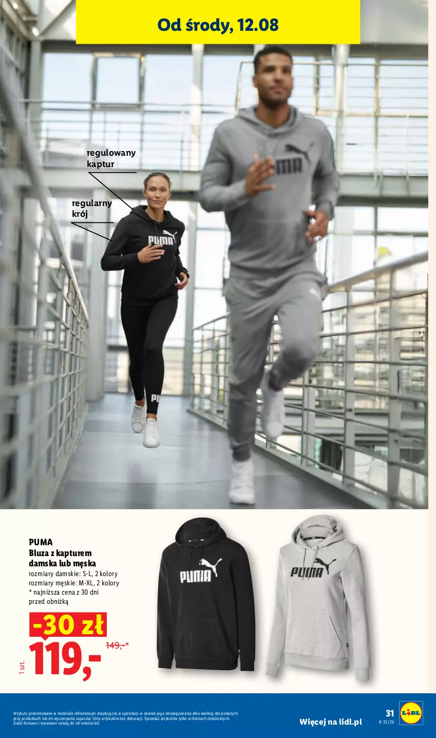 Gazetka promocyjna Lidl - Gazetka ważna od 10.08. do 14.08. - ważna 10.08 do 14.08.2026 - strona 41 - produkty: Bluza, Bluza z kapturem, Puma
