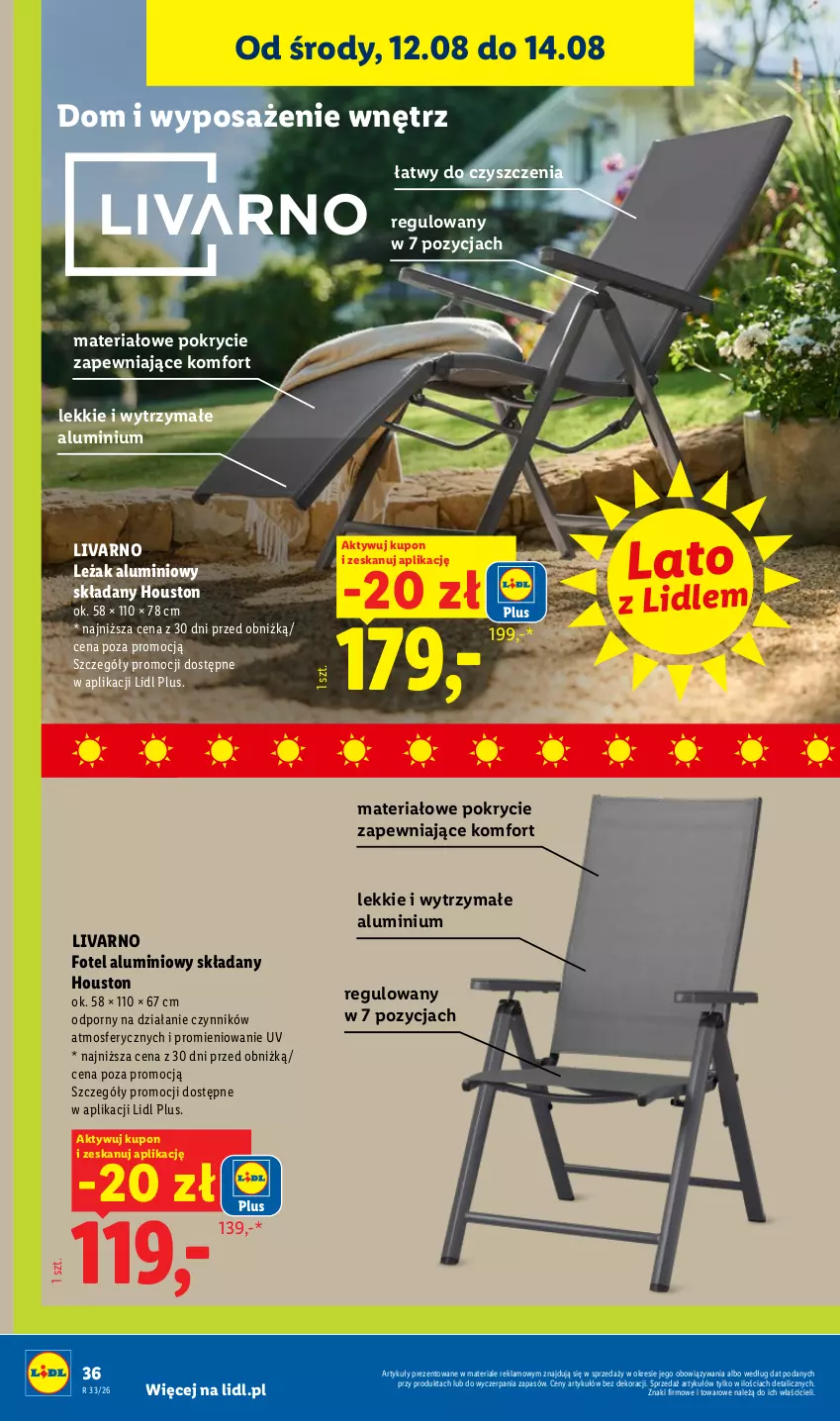 Gazetka promocyjna Lidl - Gazetka ważna od 10.08. do 14.08. - ważna 10.08 do 14.08.2026 - strona 46 - produkty: Fotel, Ivar, Por
