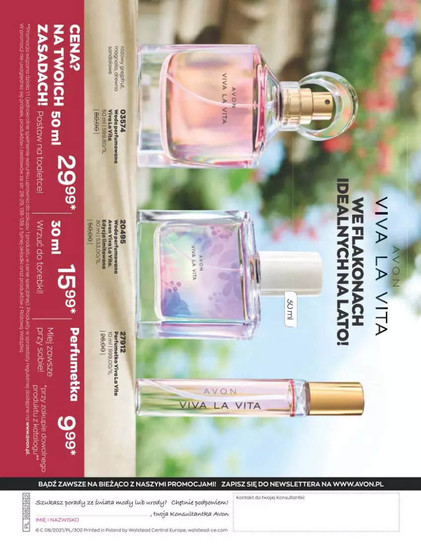 Gazetka promocyjna Avon - Sierpień - ważna 01.08 do 31.08.2022 - strona 214 - produkty: Grejpfrut, Perfum, Sandał, Tera