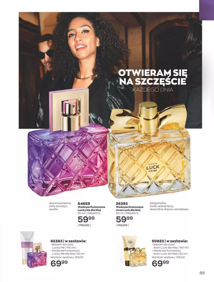 Gazetka promocyjna Avon - Sierpień - ważna 01.08 do 31.08.2022 - strona 85 - produkty: Aksam, Balsam do ciała, Bursztyn, Perfum, Sandał, Woda