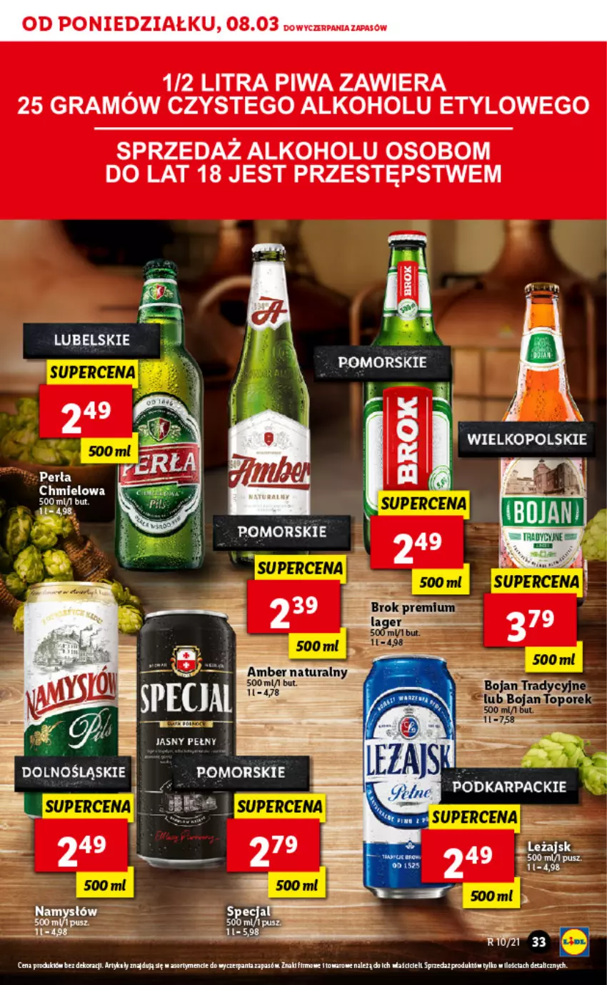 Gazetka promocyjna Lidl - GAZETKA - ważna 08.03 do 10.03.2021 - strona 33 - produkty: Gra, Namysłów, Perła, Piwa