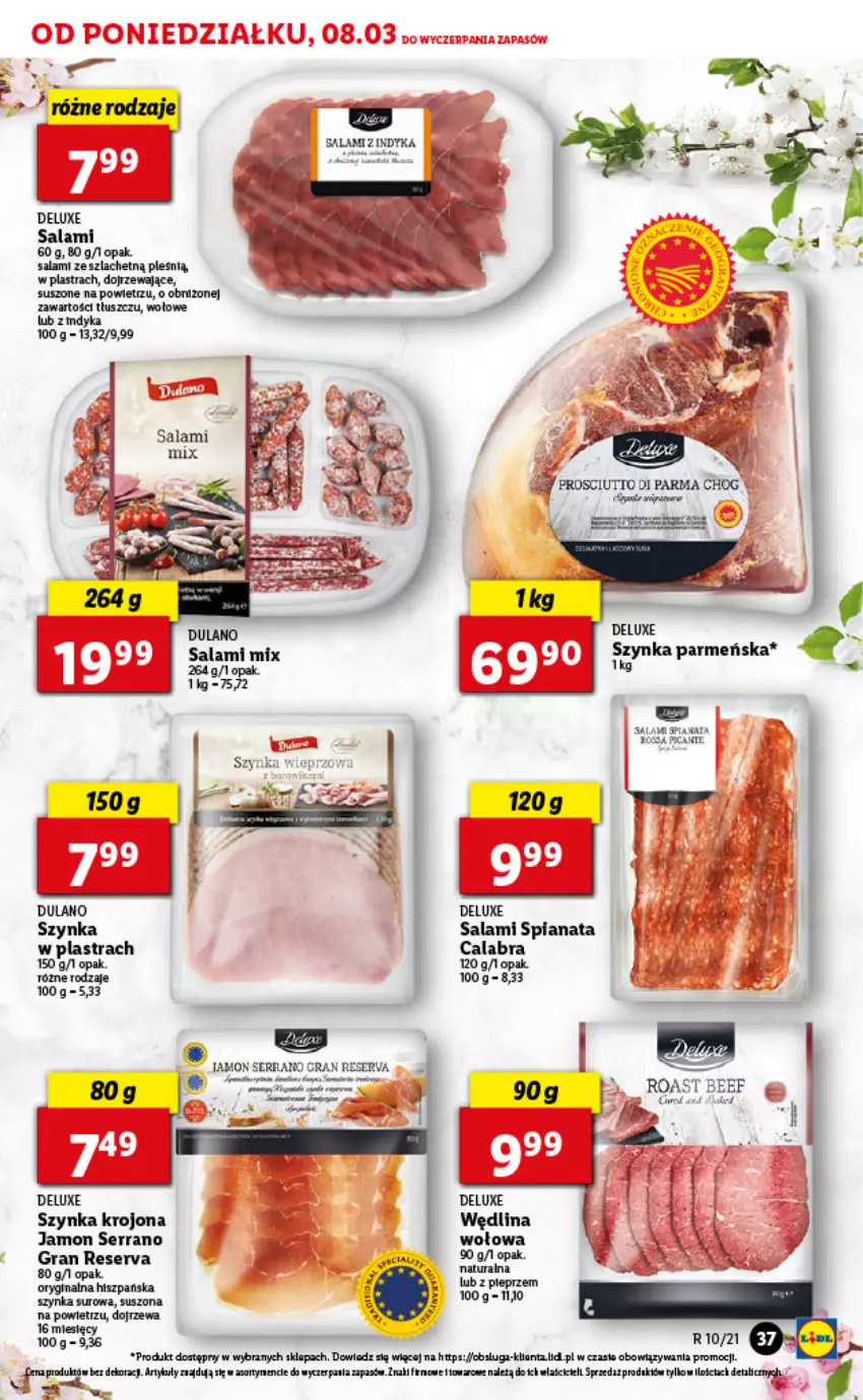 Gazetka promocyjna Lidl - GAZETKA - ważna 08.03 do 10.03.2021 - strona 37 - produkty: Dulano, Gin, Gra, Kosz, Pieprz, Prosciutto, Salami, Ser, Szynka, Wędlina