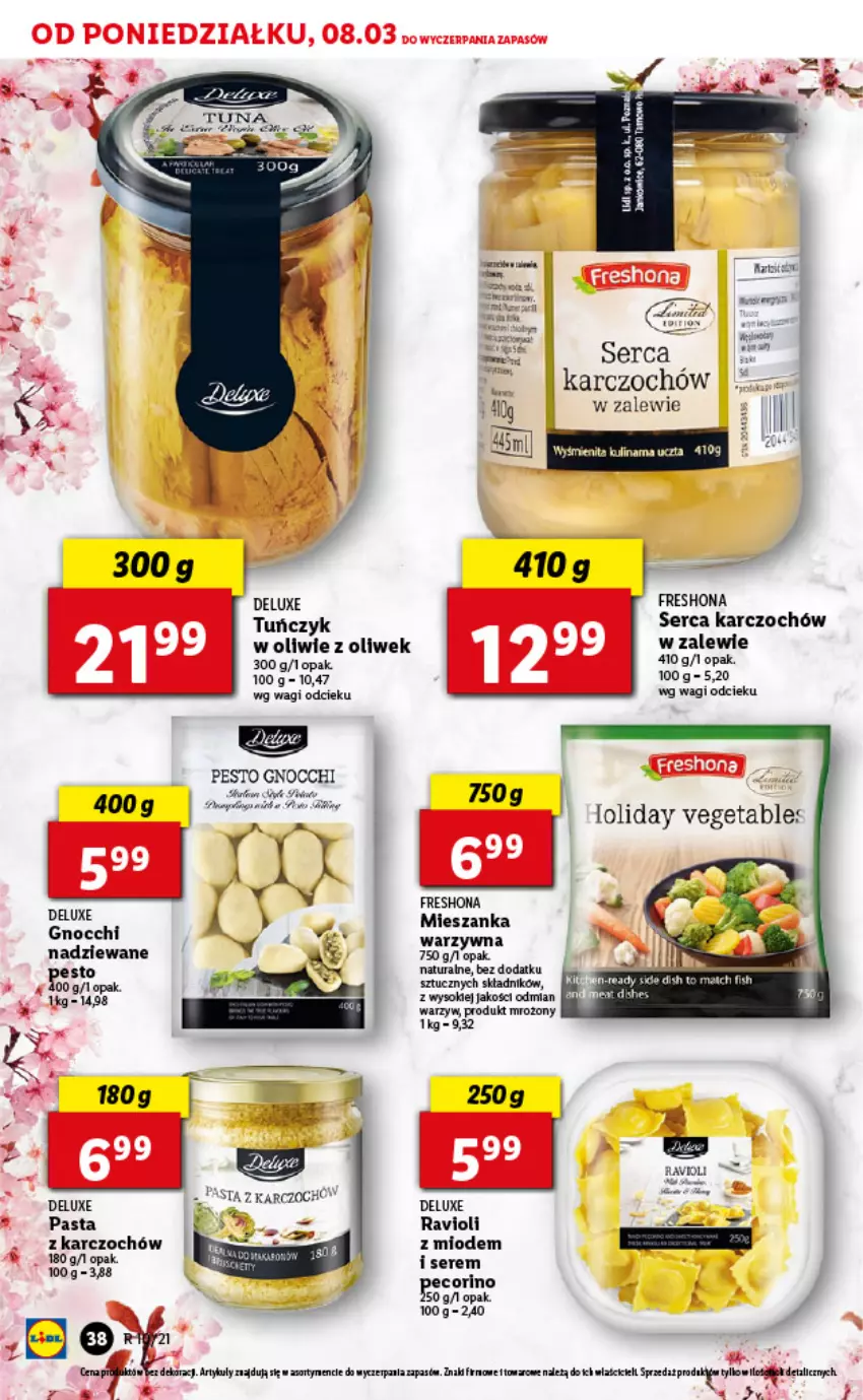 Gazetka promocyjna Lidl - GAZETKA - ważna 08.03 do 10.03.2021 - strona 38 - produkty: Fa, Gnocchi, Mieszanka warzyw, Pesto, Ser, Sok, Tuńczyk, Vegeta, Wagi