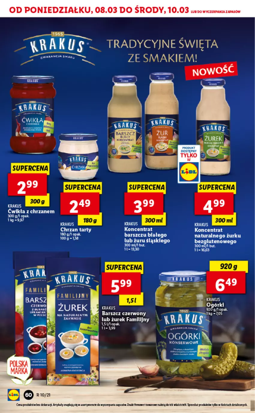 Gazetka promocyjna Lidl - GAZETKA - ważna 08.03 do 10.03.2021 - strona 60 - produkty: Be Be, Chrzan, Fa, Krakus, Ser