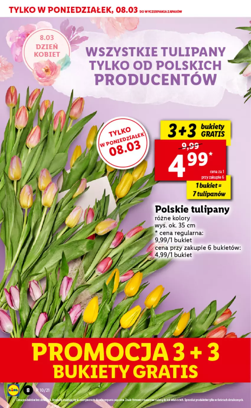 Gazetka promocyjna Lidl - GAZETKA - ważna 08.03 do 10.03.2021 - strona 8 - produkty: Bukiet, Gra, Tulipan