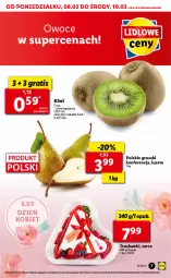 Gazetka promocyjna Lidl - GAZETKA - Gazetka - ważna od 10.03 do 10.03.2021 - strona 7 - produkty: Ser, Truskawki, Kiwi, Gruszki