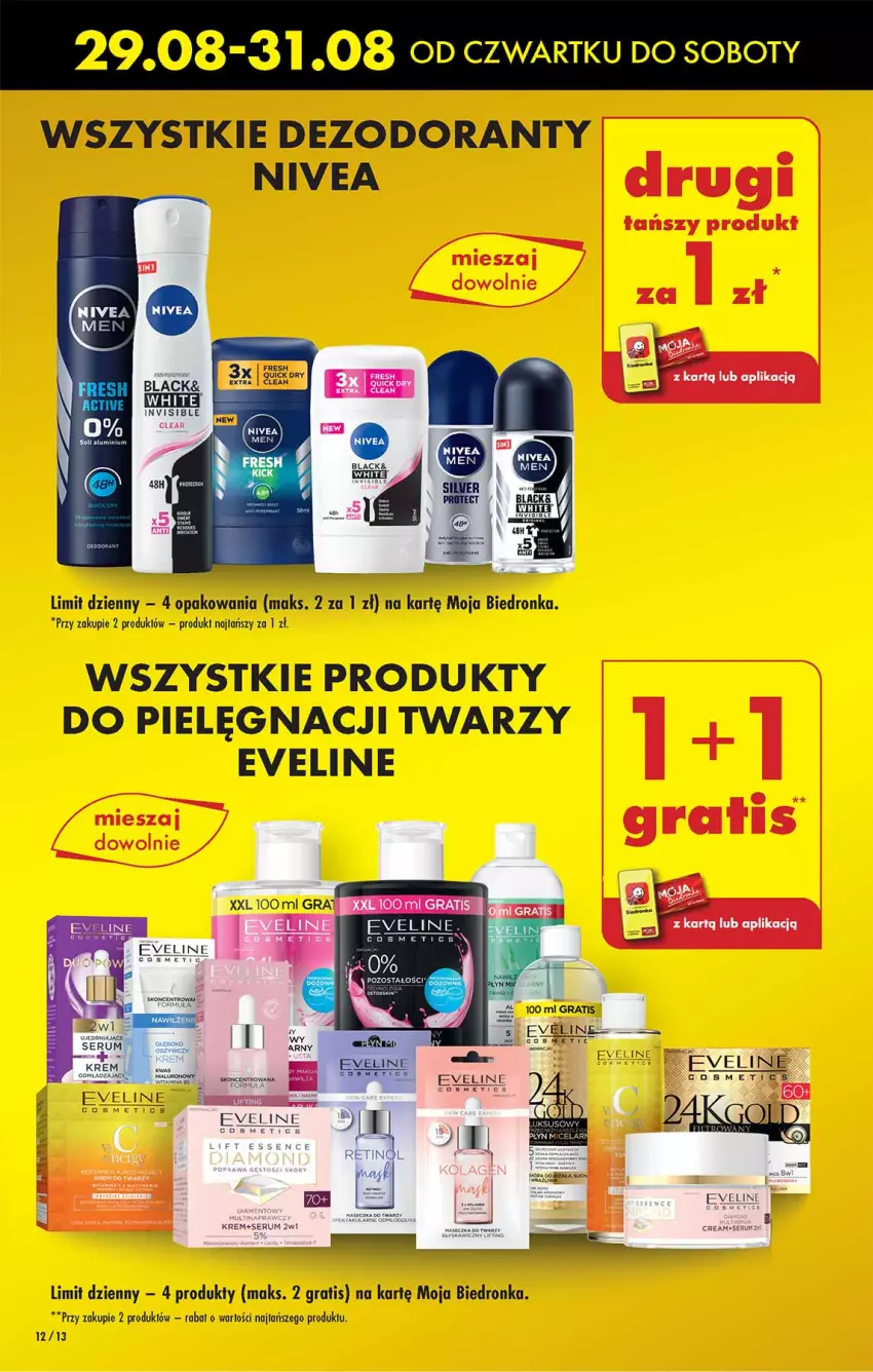 Gazetka promocyjna Biedronka - Od Czwartku - ważna 29.08 do 04.09.2024 - strona 12 - produkty: Dezodorant, Eveline, Gra, Nivea