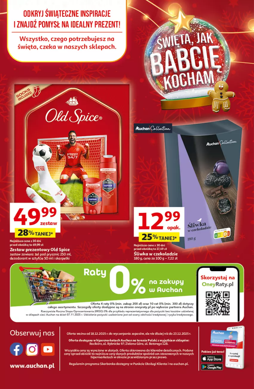Gazetka promocyjna Auchan - Święta jak babcię kocham Hipermarket - ważna 18.12 do 23.12.2025 - strona 45 - produkty: Gra, Karp, Kosz, Old Spice, Skarpetki, Top, Zestaw prezentowy